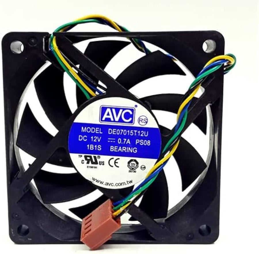 AVC DC12V 0.7A 70mm 4Pin Cooling Fan ( DE07015T12U ) USED