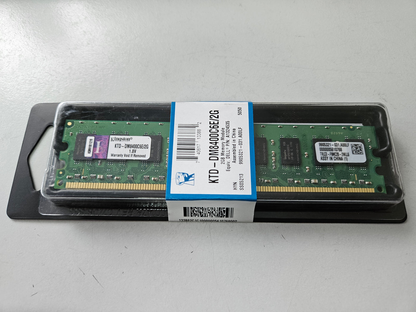 Kingston 2GB DDR2-800MHz PC2-6400 ECC Unbuffered DIMM ( KTD-DM8400C6E/2G 9905321-031 ) NEW