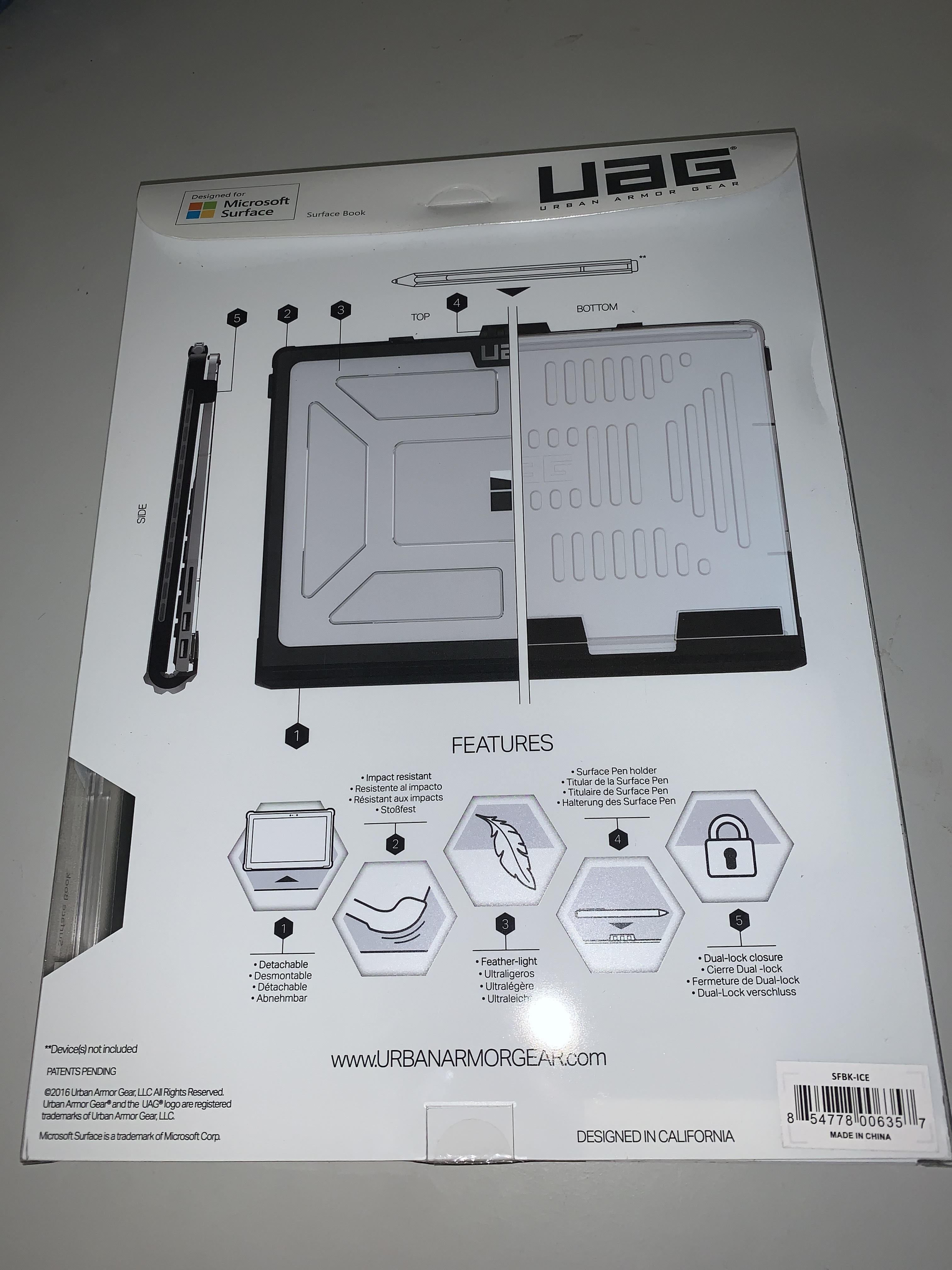 UAG Plasma Series Microsoft Surface Book 3, 2, 1, & Performance Base Case (new S) For a 13.5" display.