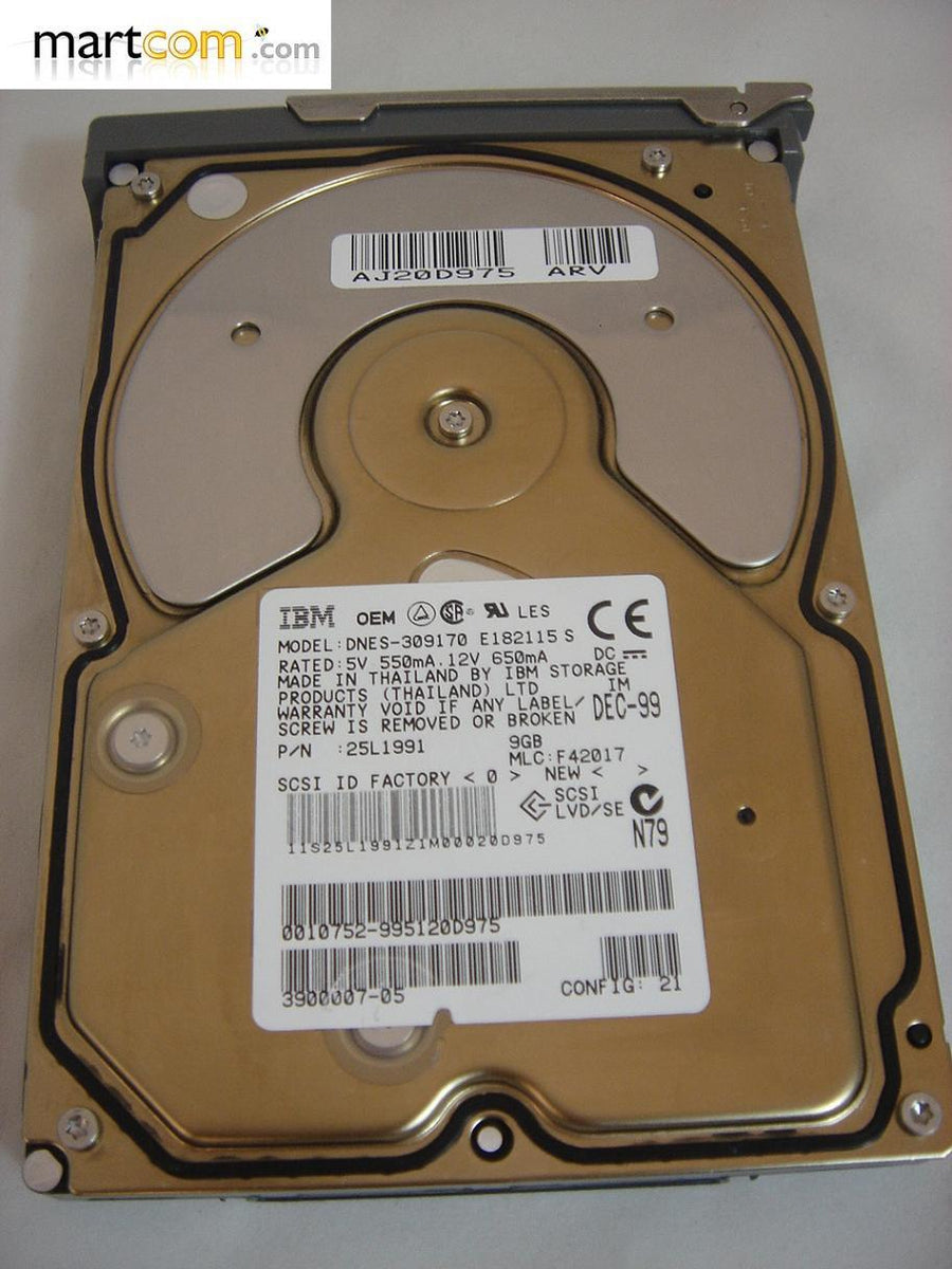 MC0745_25L1991_IBM 9Gb SCSI 80Pin 7200rpm 3.5in HDD - Image2