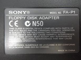 Sony PCMCIA Floppy Disk Drive External Adapter ( FA-P1 FA-P1    Sonic Power International )