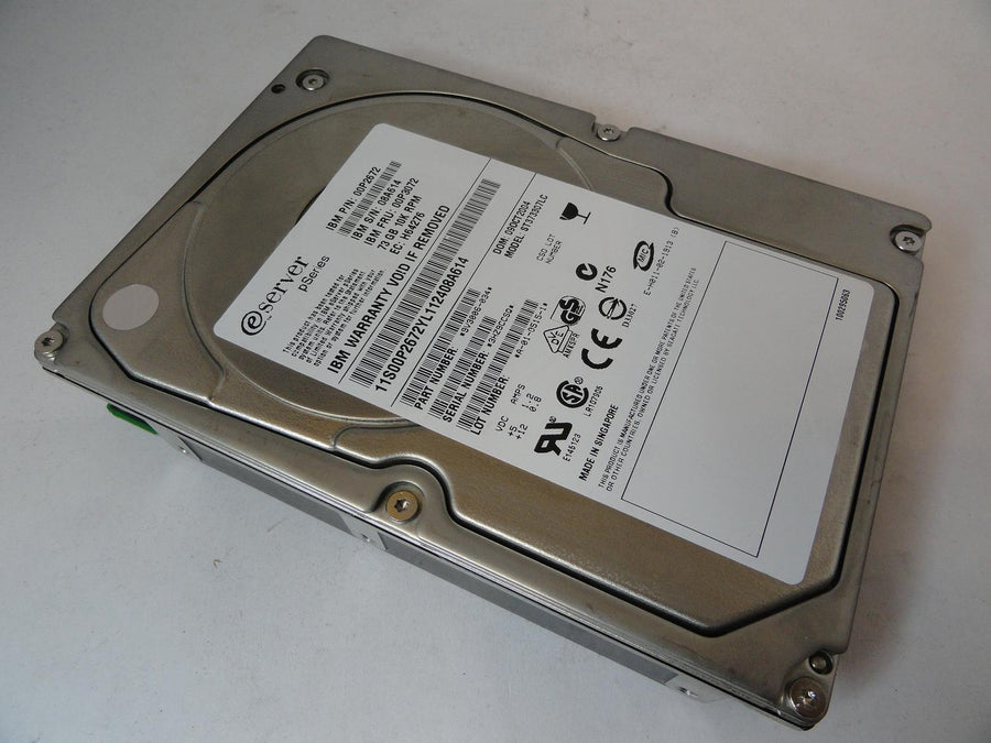 9V3006-034 - Seagate IBM 73GB SCSI 80 Pin 10000rpm 3.5in HDD - Refurbished