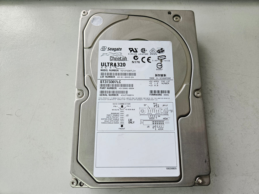 Seagate 73GB 10Krpm Ultra320 SCSI 3.5in HDD ( ST373307LC 9V3006-080 ) USED