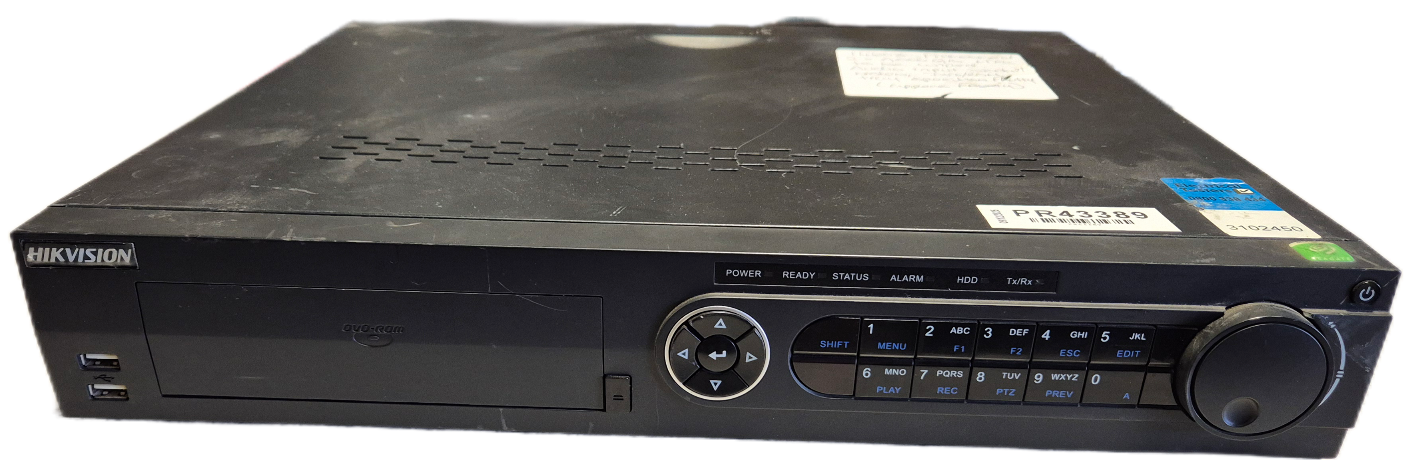 HIKVision 16 Channel Turbo HD DVR - 2x4TB HD - password reset - damaged connector - DVD requires new band ( DS-7316HQHI-SH ) USED