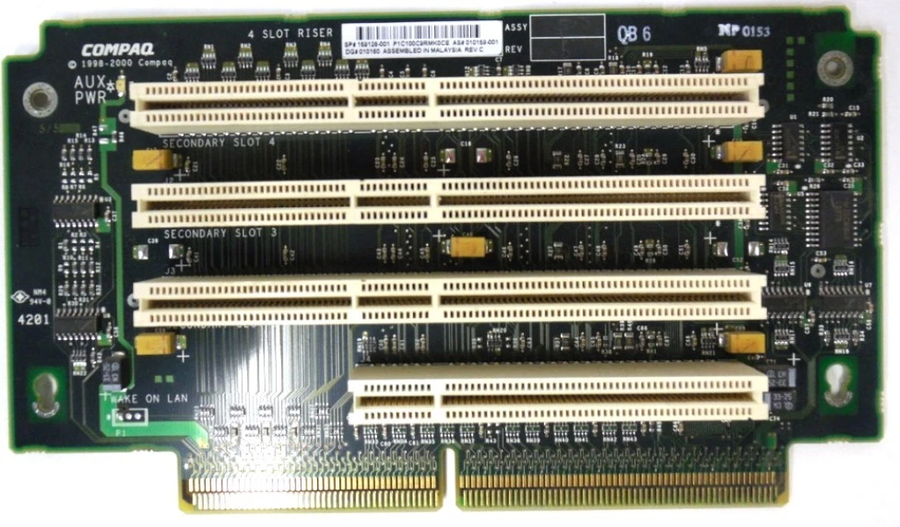 Compaq Backplane 4 Slot PCI Riser Card For DL380 ( 159128-001 010159-001 010161-001 ) USED