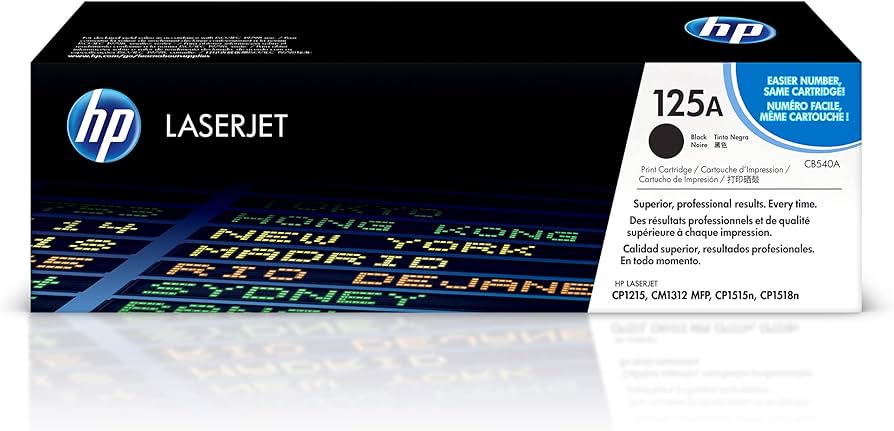 HP 125A Black Original LaserJet Toner Cartridge ( CB540A ) New Open Box FINAL SALE