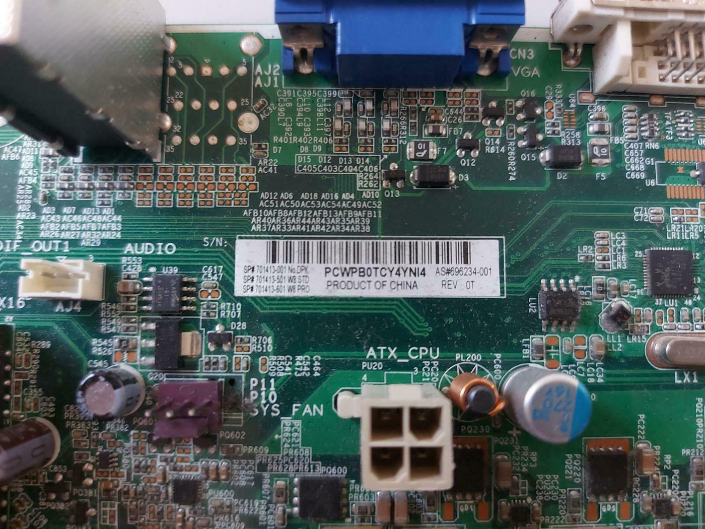 HP Pro 3500 series Socket Motherboard ( 696234-001 701413-001 701413-501 701413-601 ) REF
