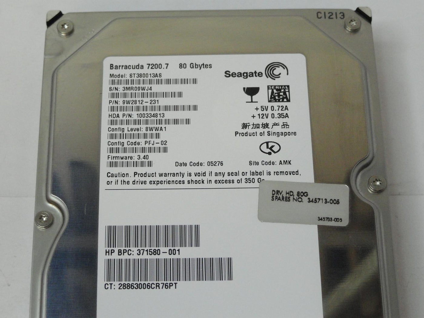 PR12894_9W2812-231_Seagate HP 80GB SATA 7200rpm 3.5in HDD - Image3