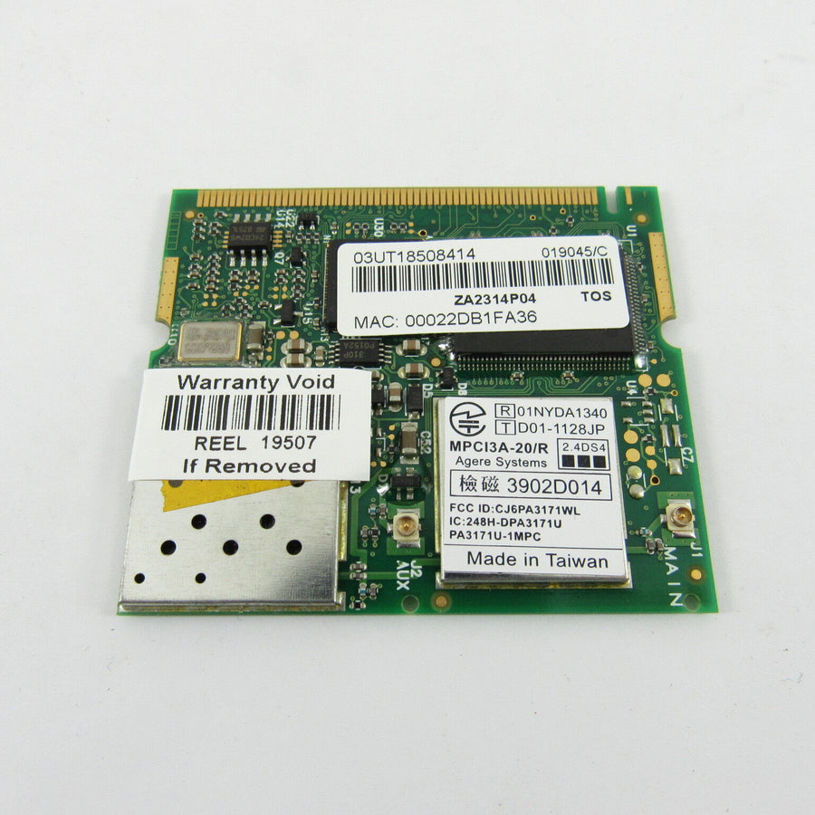Toshiba Mini PCI Wireless Lan Card from Toshiba T9 ( PA3171U-1MPC MPC13A-20/R ZA2314P04 ) REF