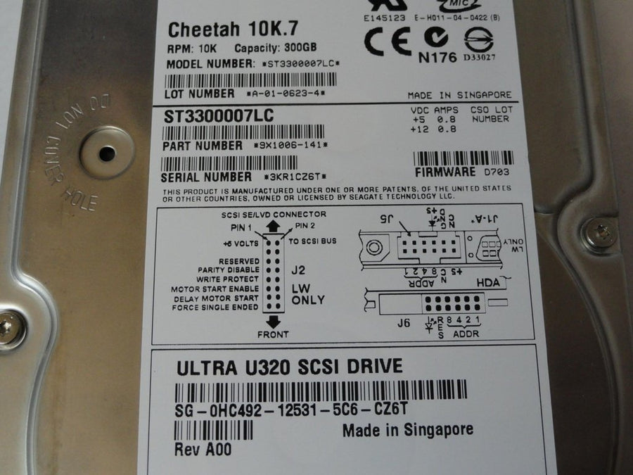 PR22517_9X1006-141_Seagate Dell 300Gb SCSI 80 Pin 10Krpm 3.5in HDD - Image2