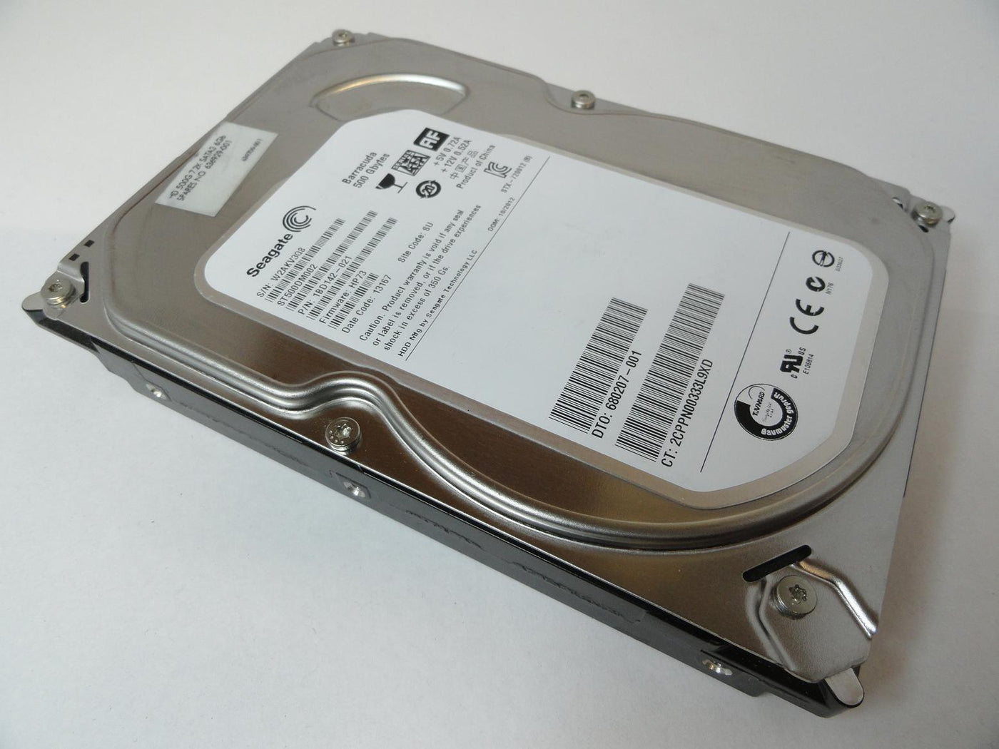 Seagate HP 500GB SATA 7200rpm 3.5in HDD ( 1BD142-023 ST500DM002 680207-002 ) REF