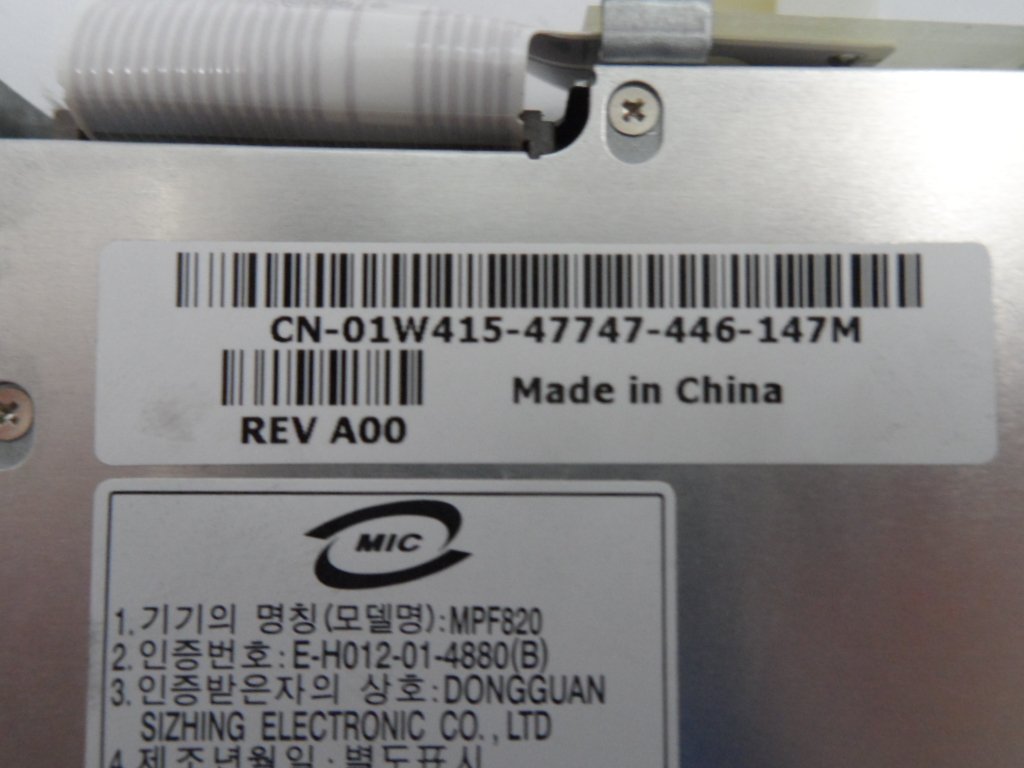 Dell 01W415 SFF Floppy Disk Drive With Cable ( MPF820 USED)
