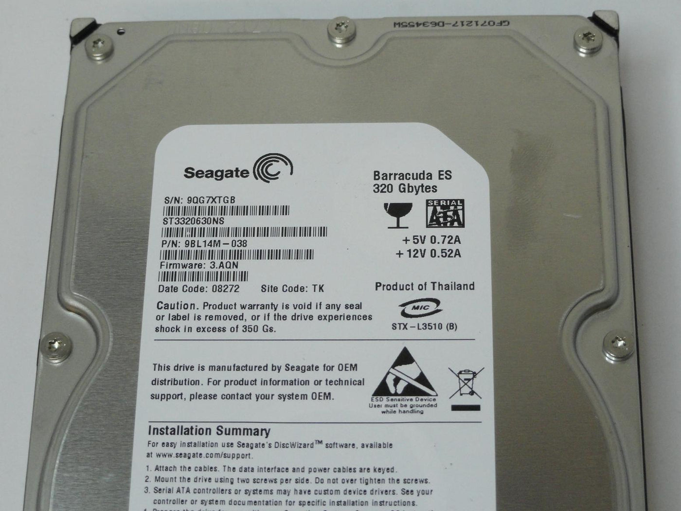 PR25044_9BJ13G-505_Seagate 320GB SATA 7200rpm 3.5in HDD - Image3