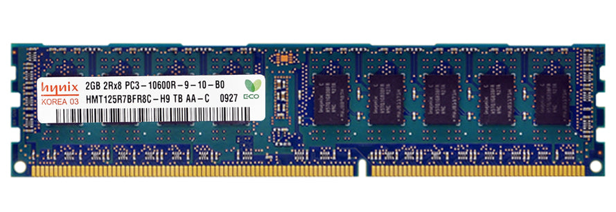 Hynix 2GB DDR3-1333MHz PC3-10600 ECC Registered CL9 240-Pin DIMM ( HMT125R7AFP8C-H9 ) REF
