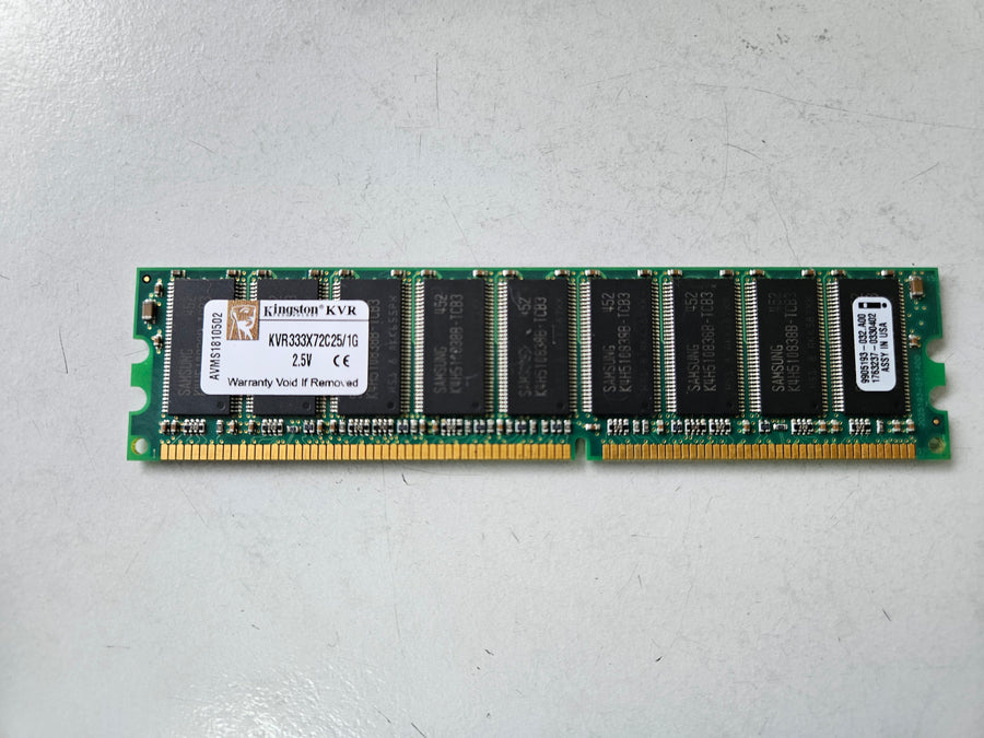 Kingston 1GB PC2700 DDR-333MHz CL2.5 184-Pin DIMM ( KVR333X72C25/1G 9905193-032.A00 ) REF