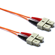 Excel OM2 Fibre Optic Patch Lead SC-SC Multimode 50/125 Duplex Orange 2m ( 200-226 ) NEW