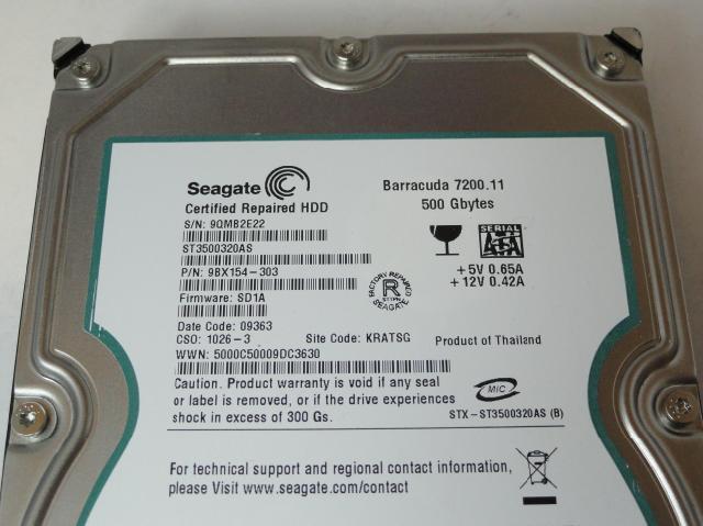 PR22397_9BX154-303_Seagate 500GB SATA 7200rpm 3.5in Recertified HDD - Image3