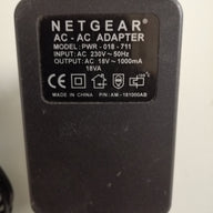 NETGEAR AC ADAPTER PWR -018-711 IN 230V OUT 18V ( PWR-018-711 USED )