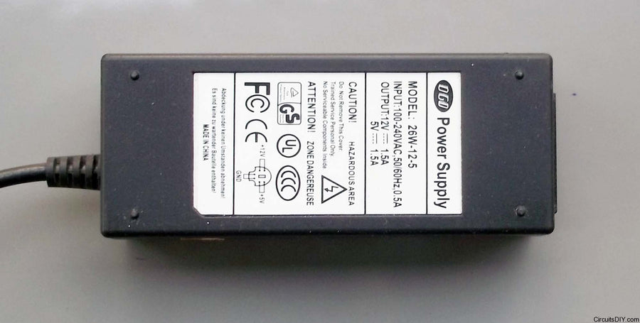 DGD Power supply - Input 100-240VAC.50/60HZ.0.5A (26W-5-12 26W512 USED)