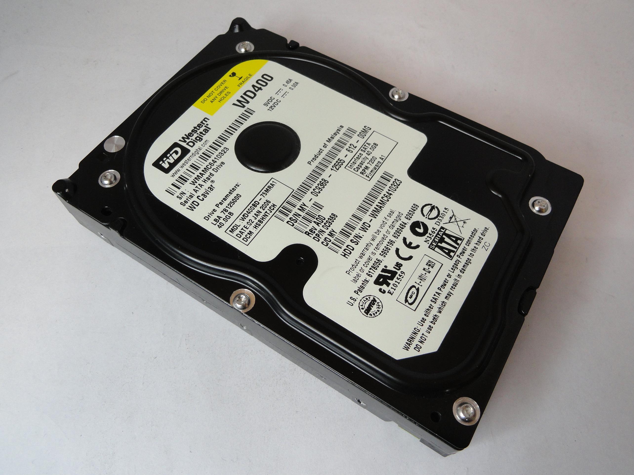 PR22750_WD400BD-75MRA1_Western Digital Dell 40Gb SATA 7200rpm 3.5in HDD - Image3