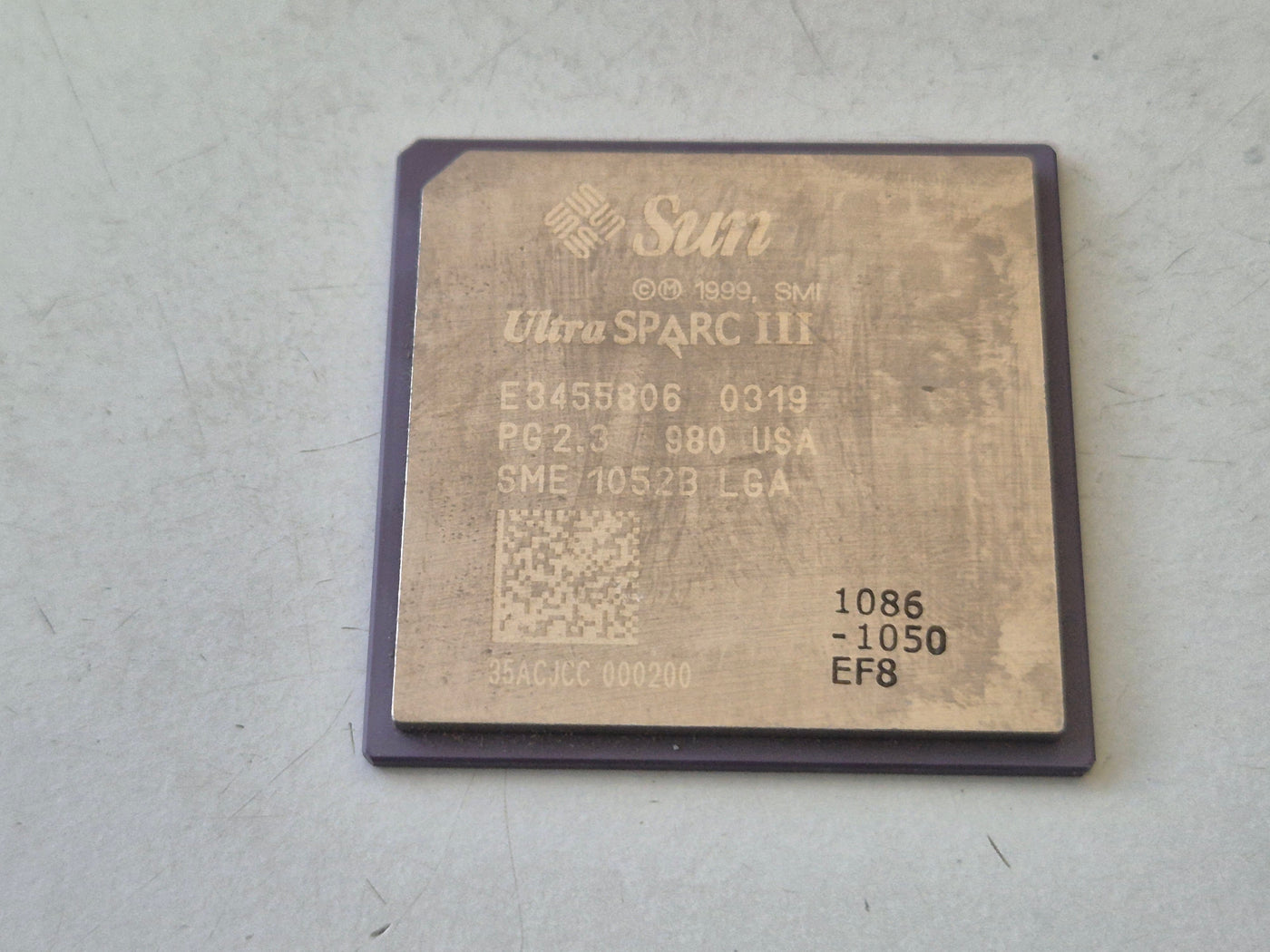Sun Microsystems UltraSparc III 1.05GHz OEM/Tray Microprocessor ( SME 1052B LGA 1050 SME1052BLGA-1050 ) USED