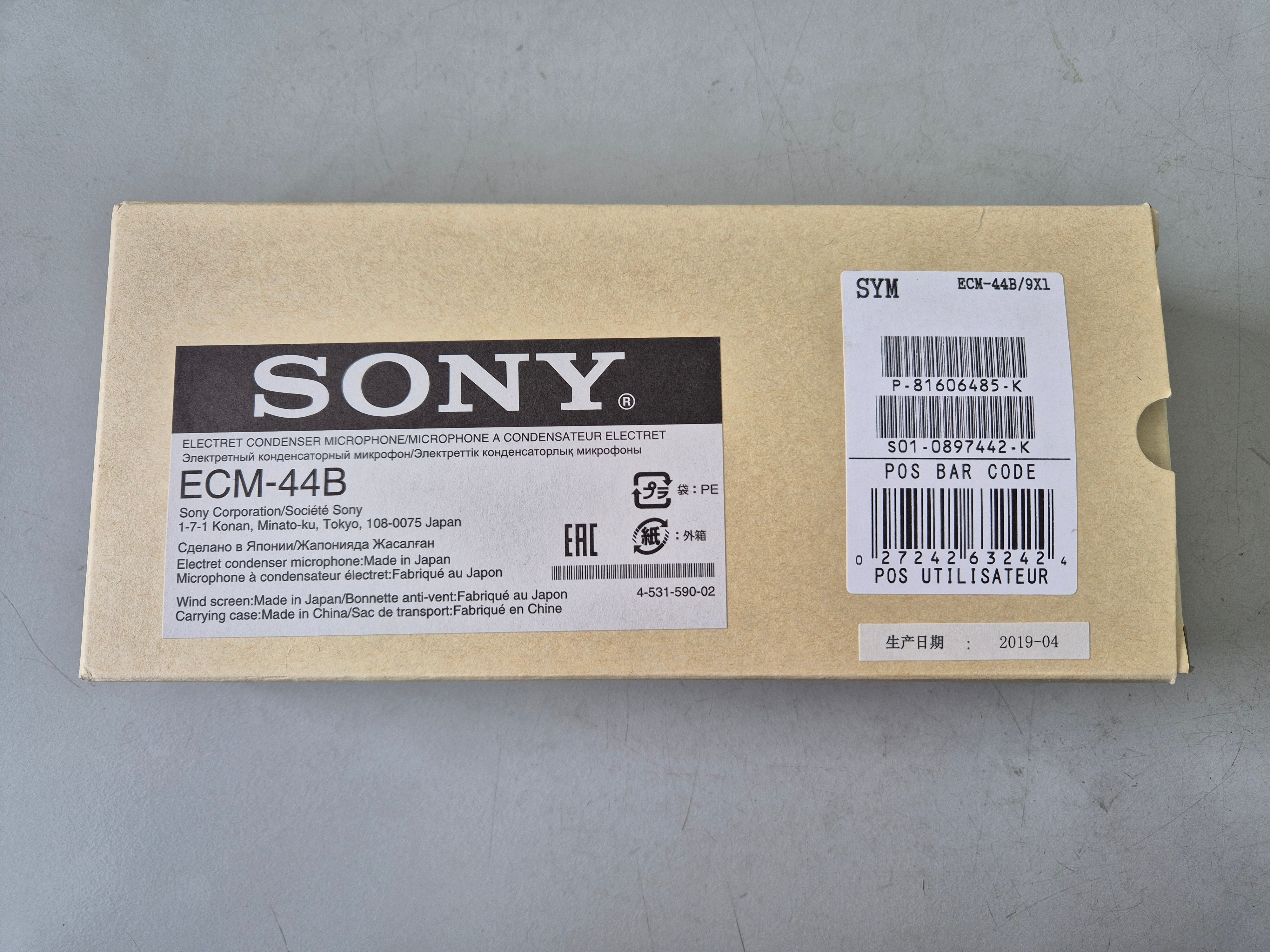 Sony Omni-Directional Lavalier Electret Condenser Microphone ( ECM-44B ) NOB