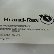 PR25774_C6C110RJ45PC020_Brand-Rex CAT6 110-RJ45 Patchcord 4 Pair 2Meters - Image3