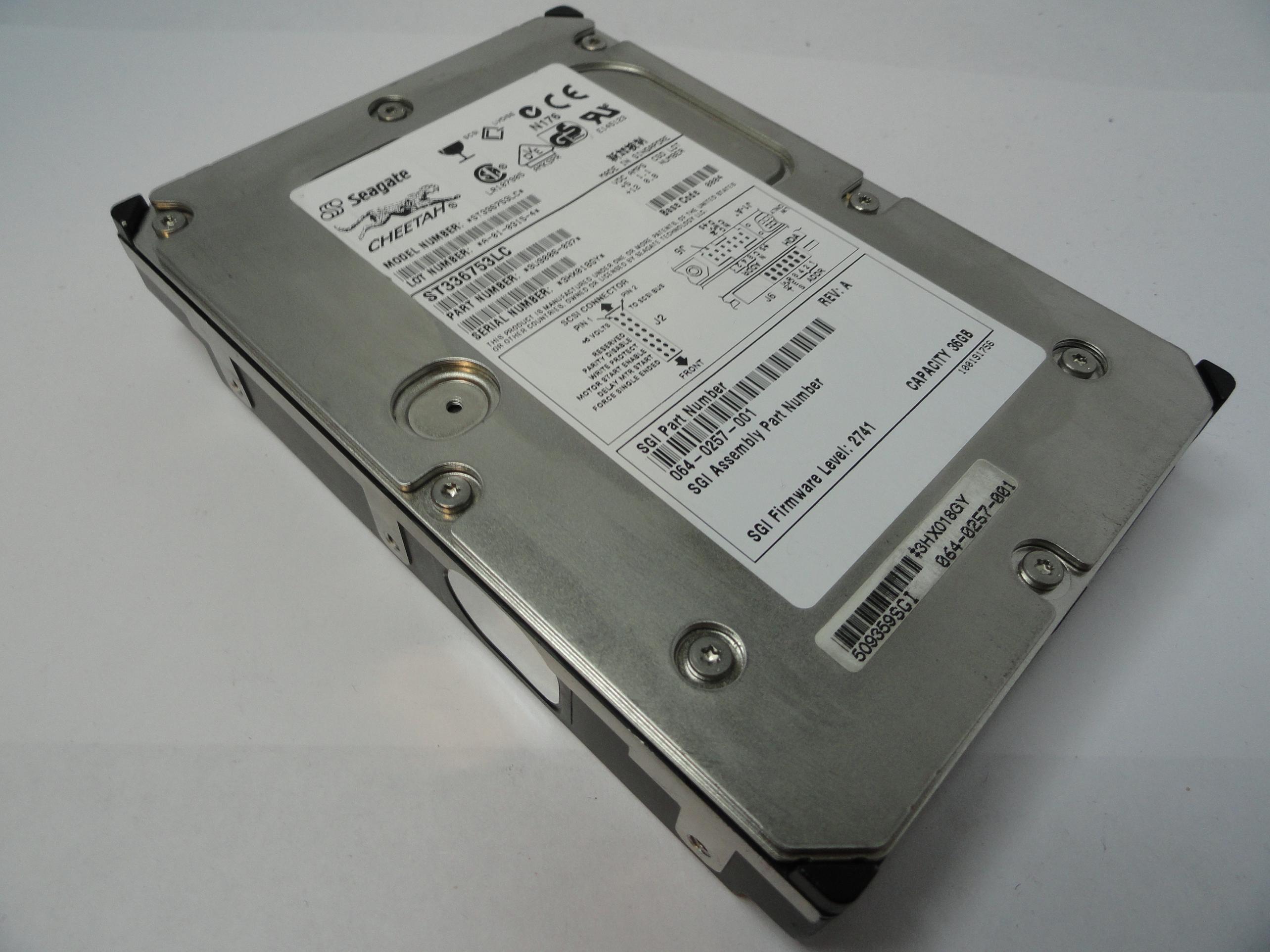 Seagate SGI 36GB SCSI 80 Pin 15Krpm 3.5in HDD ( ST336753LC 9U9006-037 064-0257-001 ) REF