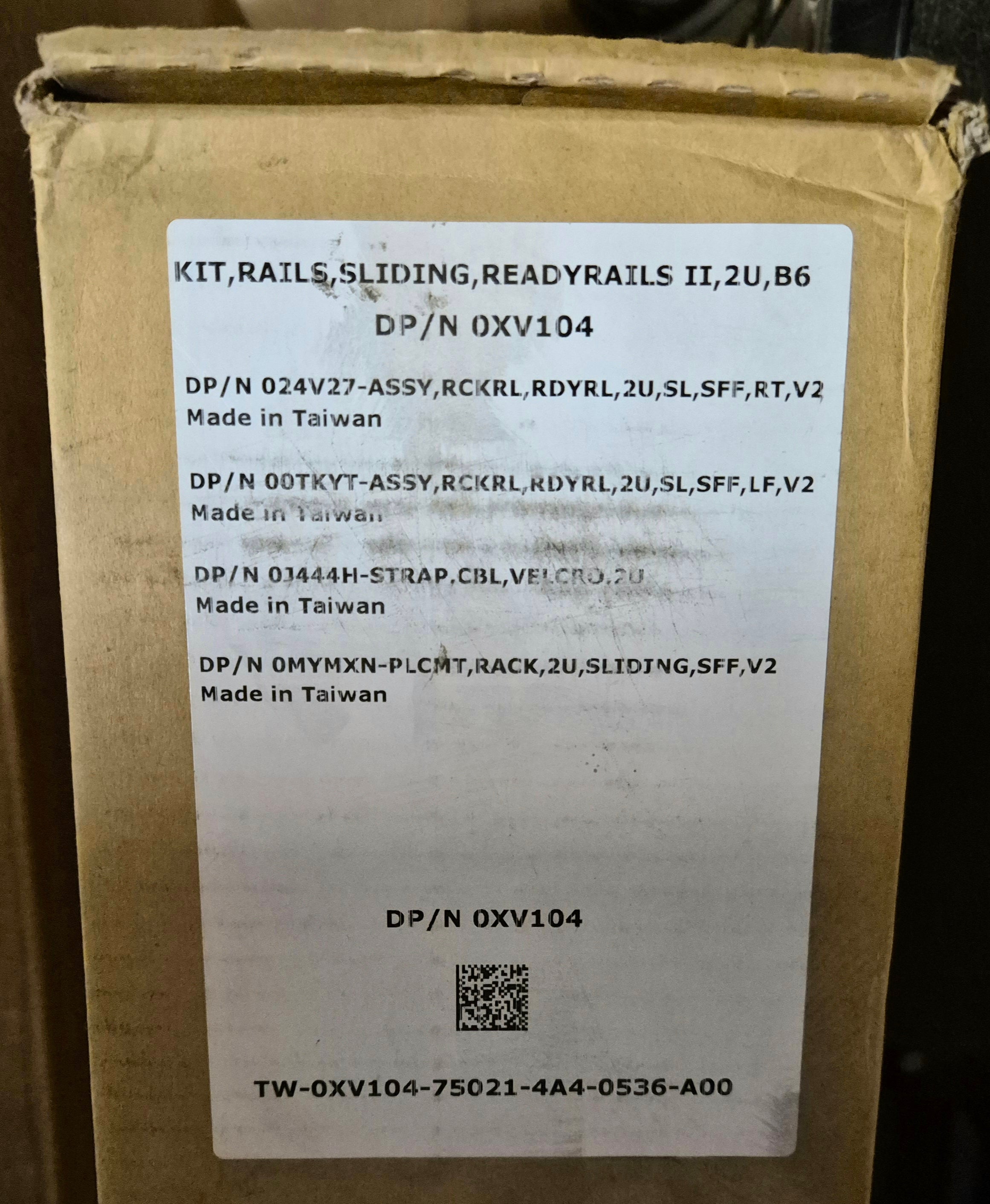 Dell PowerEdge R720 R730 R740 1U Sliding Ready Rack Rails Kit ( 0XV104 ) NOB