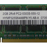 Hynix 2GB PC2-5300 DDR2-667MHz non-ECC Unbuffered CL5 200-Pin SoDimm ( HYMP325S64AMP8-Y5 AB-A ) REF