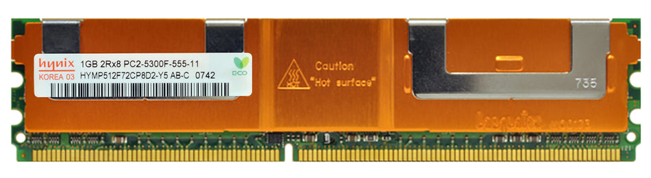 Hynix 1GB PC2-5300 DDR2-667MHz ECC Fully Buffered CL5 240-Pin DIMM ( HYMP512F72CP8D2-Y5 AB-C ) REF