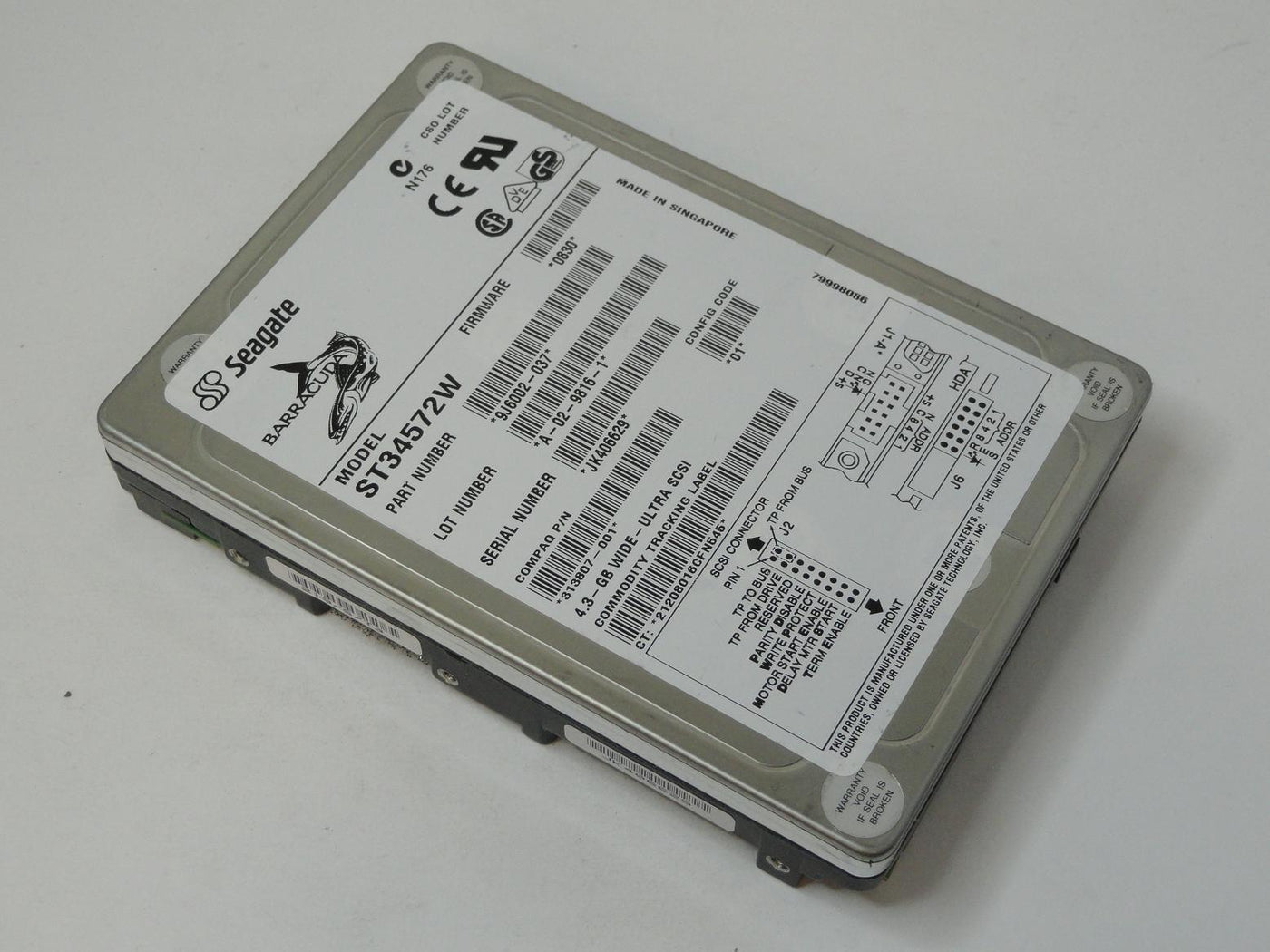 PR13040_9J6002-037_Seagate Compaq 4.5GB SCSI 68 Pin 7200rpm 3.5in HDD - Image2