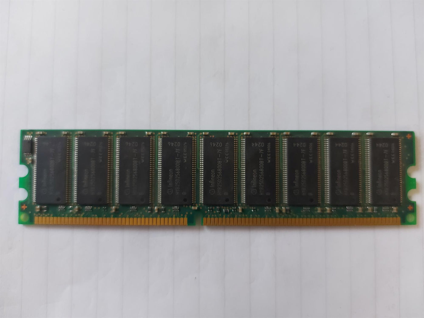 Infineon 512MB DDR-266MHz PC2100 ECC Unbuffered CL2.5 184-Pin DIMM Memory Module (HYS72D64020GU-7F-B)