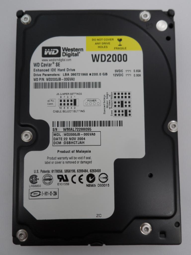 PR19252_WD2000JB-00GVA0_Western Digital 200Gb IDE 7200rpm 3.5in Hdd - Image3