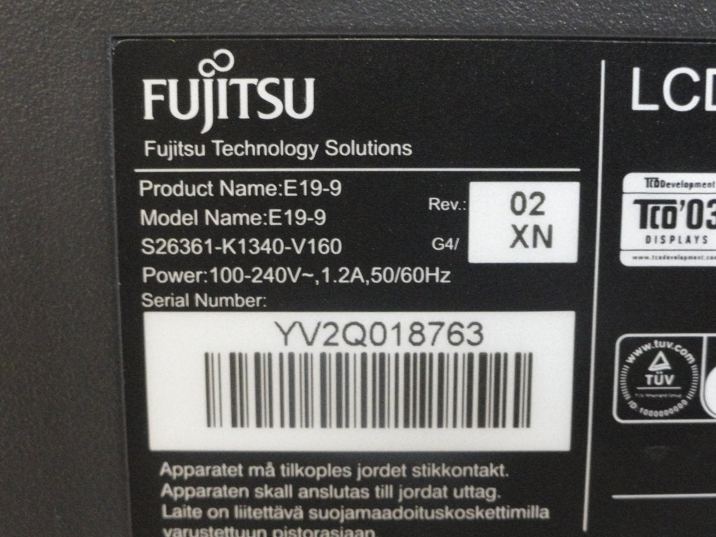PR11877_S26361-K1340-V160_Fujitsu 19" TFT LCD Computer Monitor E19-9 - Image3