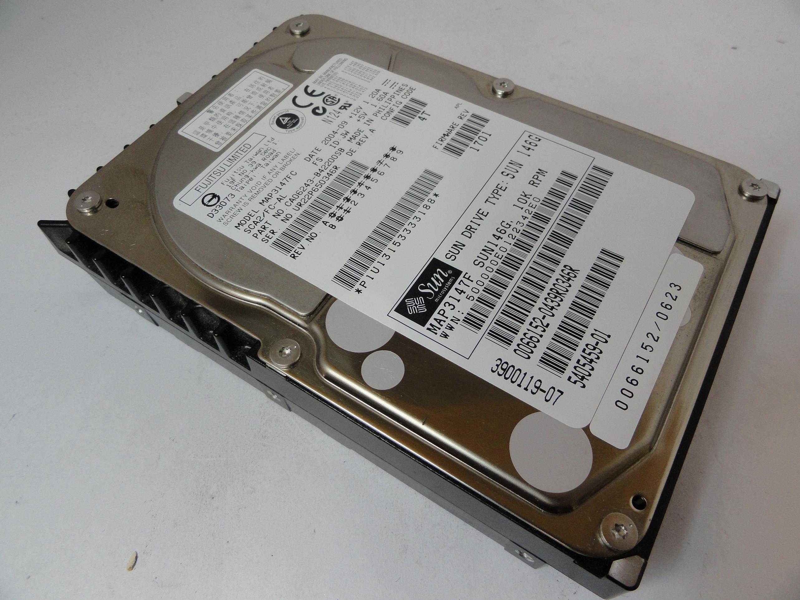 PR22821_CA06243-B42200SB_Fujitsu SUN 146Gb Fibre Channel 10Krpm 3.5in HDD - Image2