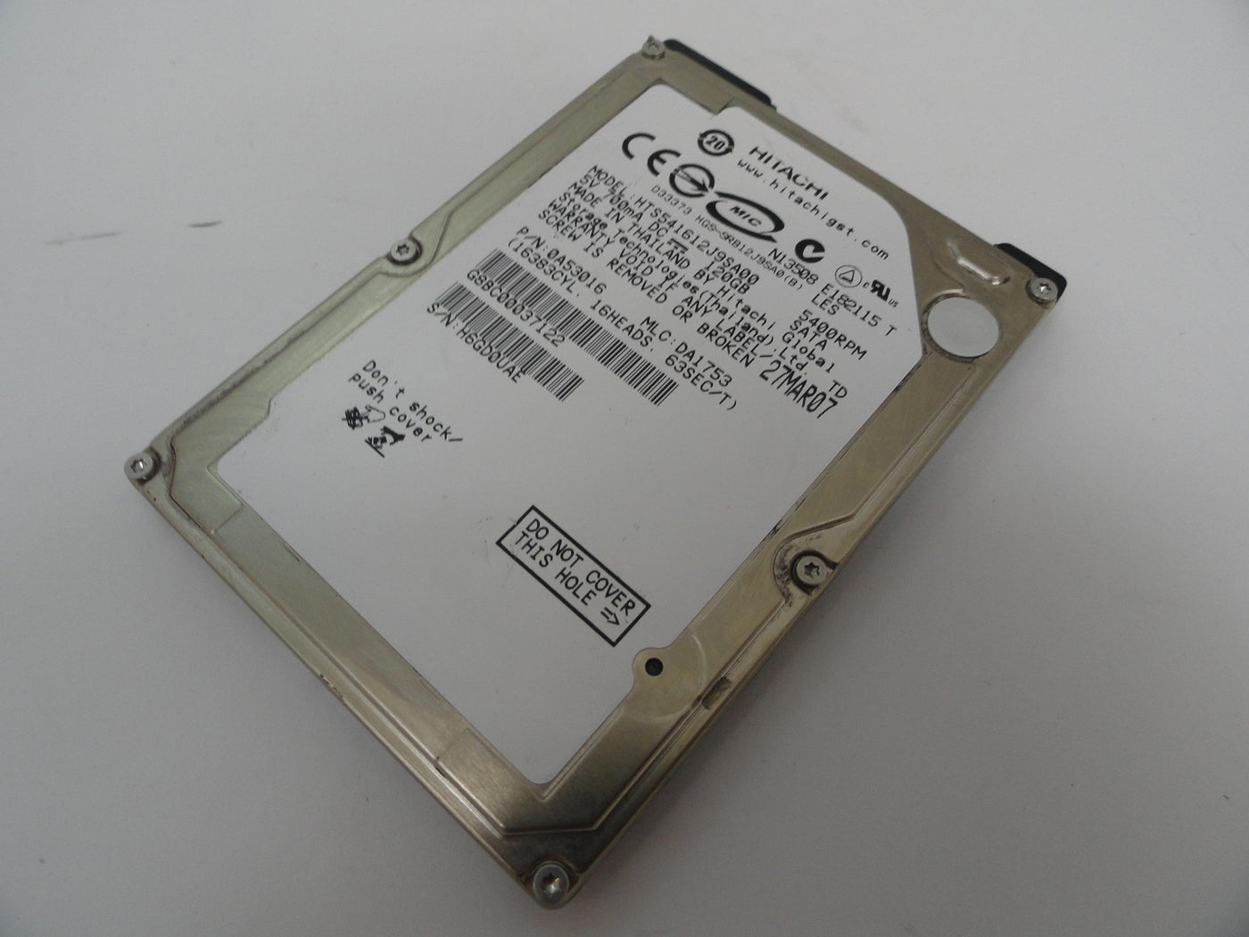 PR20431_0A53016_Hitachi 120Gb SATA 5400rpm 2.5in HDD - Image3