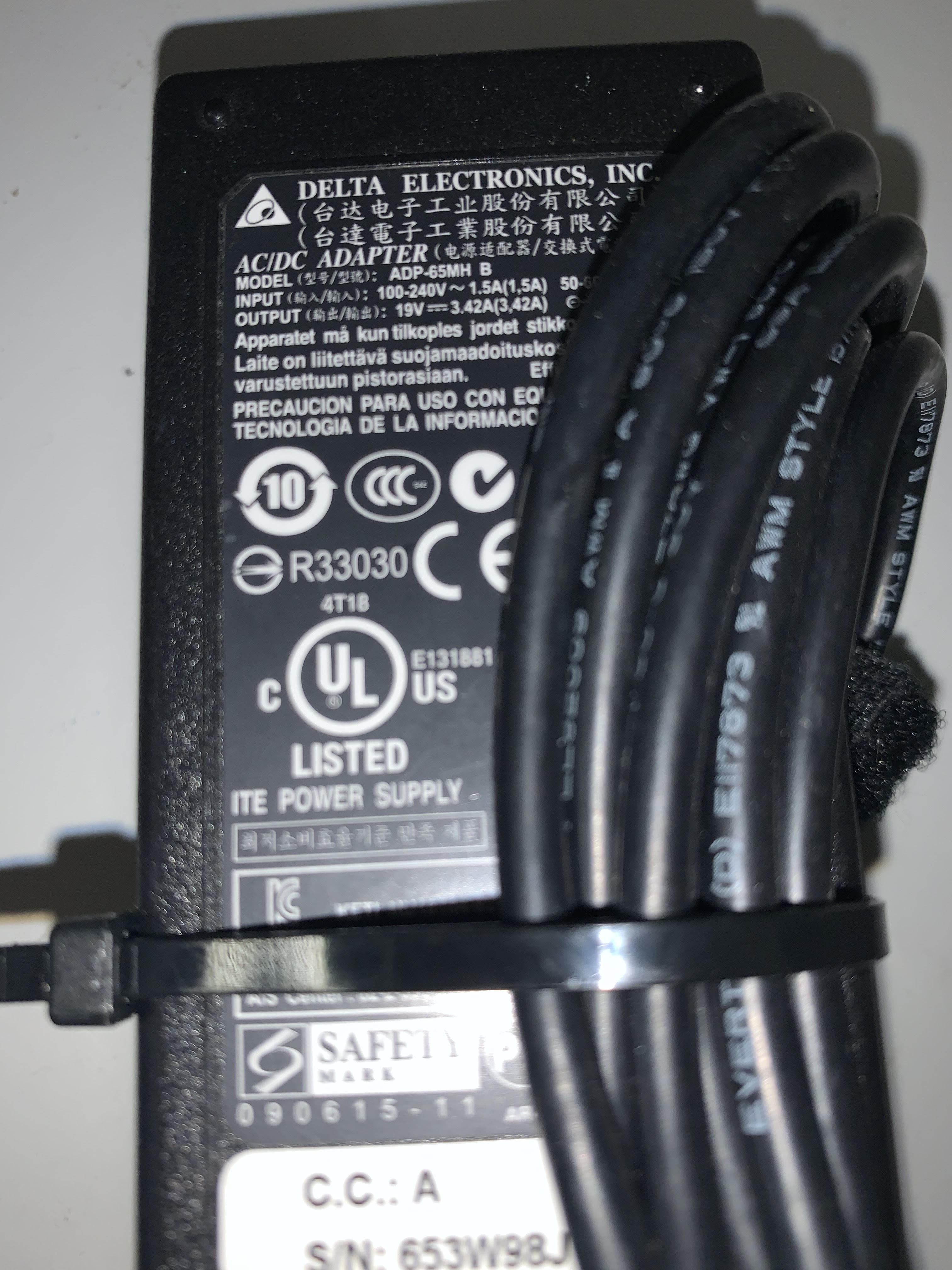 Acer Aspire (All Models) Laptop AC Adapter Charger Power Cord, (ADP-65MH)