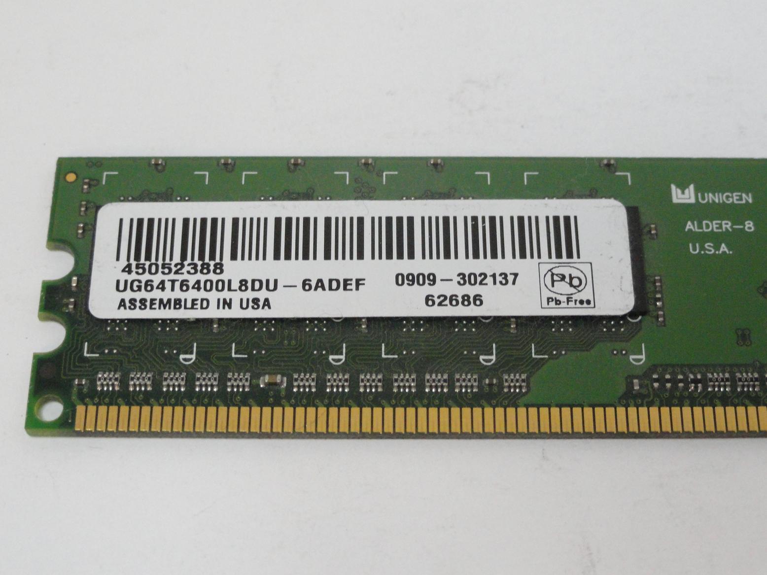 PR25393_45052388_Unigen 512MB PC2-5300 DDR2-667MHz DIMM RAM - Image3