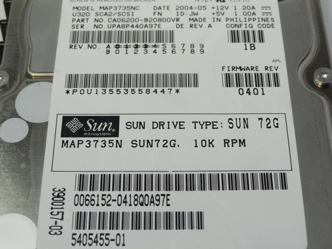 CA06200-B20800VR - Fujitsu Sun 73GB SCSI 80 Pin 10Krpm 3.5in HDD - Refurbished