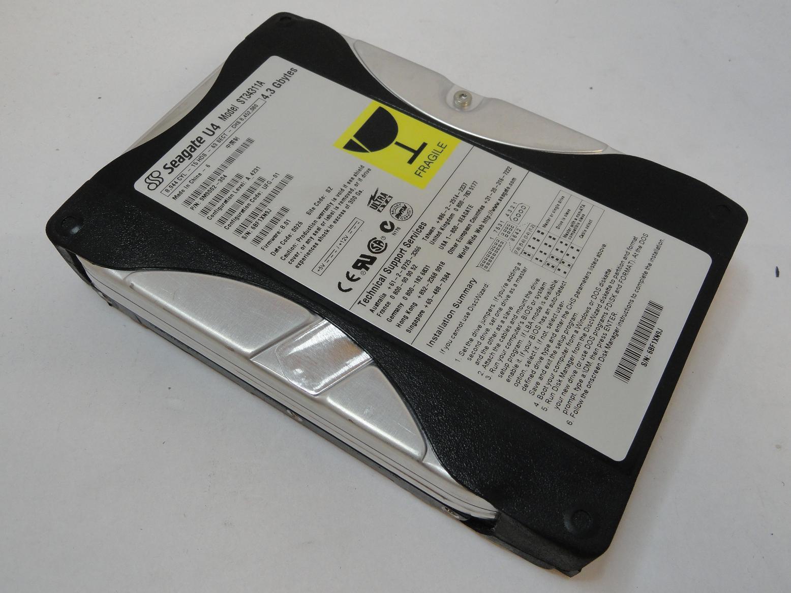 9M9002-304 - Seagate 4.3GB IDE 5400rpm 3.5in U Series 4 HDD - USED