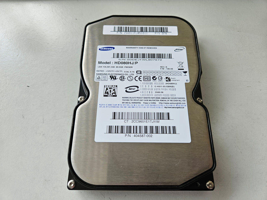 Samsung HP 80GB SATA 7200rpm 3.5in HDD ( HD080HJ/P 404587-002 ) REF