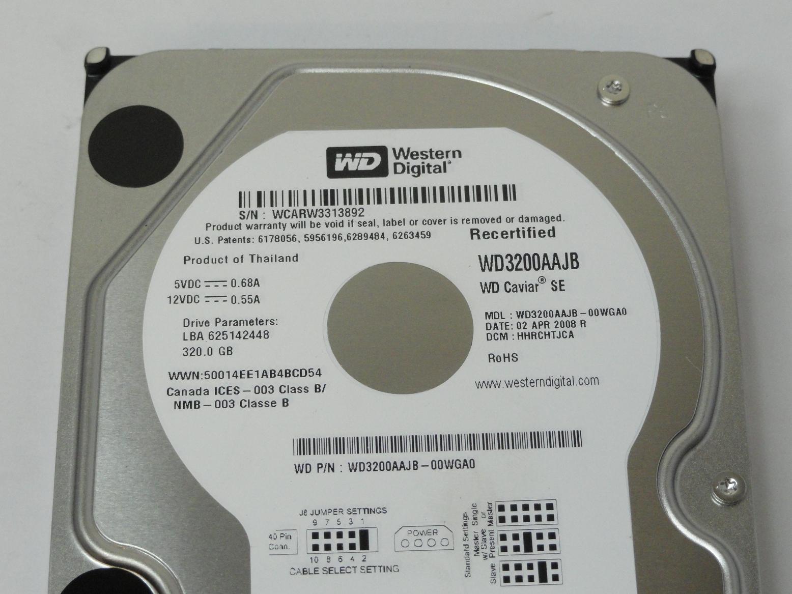 MC6003_WD3200AAJB-00WGA0_Western Digital - 320GB 7200RPM PATA 3.5" HDD - Image3