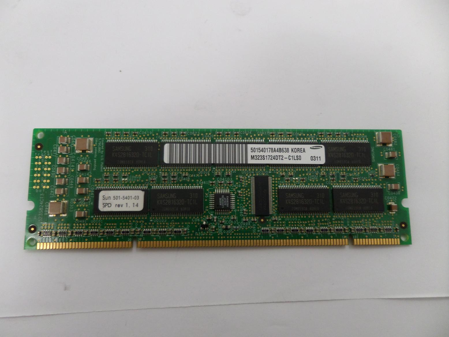 M323S1724DT2-C1LS0 - Samsung Sun 256MB PC100 100MHz ECC Registered 232-Pin DIMM Memory Module - Refurbished
