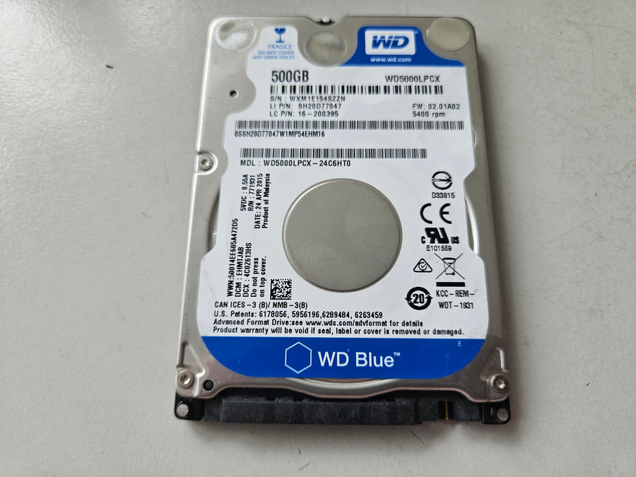 Western Digital Lenovo Blue 500GB 5400RPM SATA 2.5in HDD ( WD5000LPCX WD5000LPCX-24C6HT0 SH20D77047 16-200395 ) REF