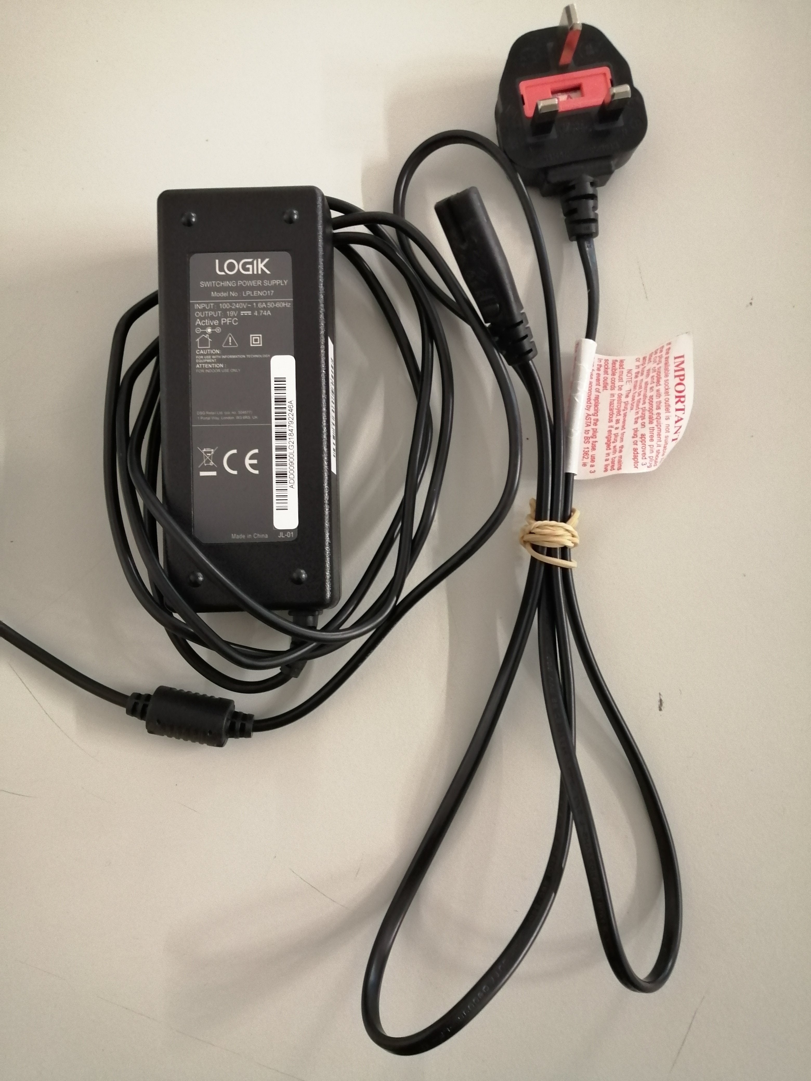 Logik Lenovo Laptop Power Adaptor (LPLEN017 USED)