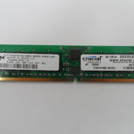 Micron Crucial 512MB PC3200 DDR-400 ECC Reg CL3 184Pin DIMM ( MT18VDDF6472G-40BG3 CT6472Y40B.18LFG4 ) REF