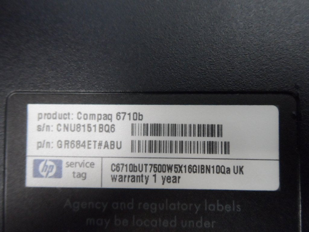 PR23050_GR684ET#ABU_HP 6710b Core 2 Duo 2.2GHz Laptop - Image2