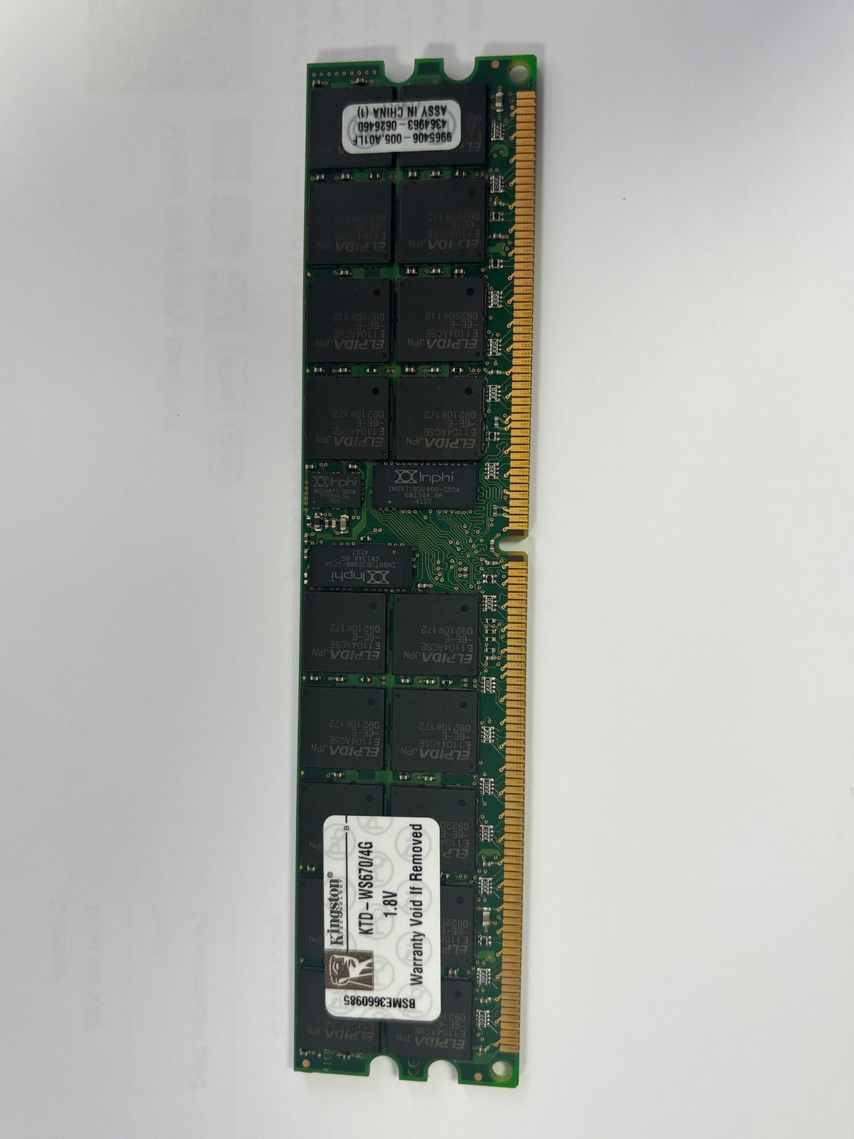Kingston 4GB PC2 3200 DDR2 400MHz 240 pin DIMM ( KTD-WS670/4G Kingston ) 