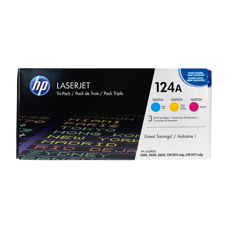 HP 124A LaserJet Tri-Pack CYM Toner Cartridges ( CE257A ) NEW OLD STOCK